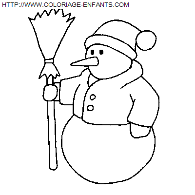 Christmas Snowman coloring