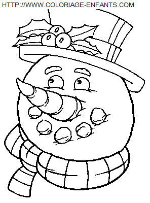 Christmas Snowman coloring