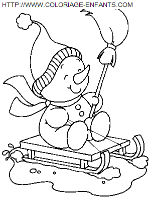 Christmas Snowman coloring