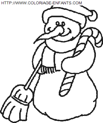 Christmas Snowman coloring