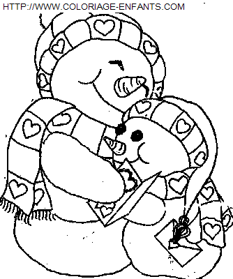 Christmas Snowman coloring