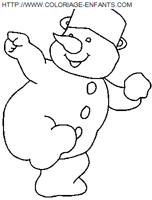 Christmas Snowman coloring