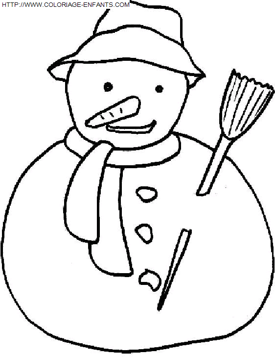 Christmas Snowman coloring