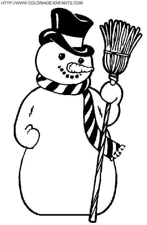 Christmas Snowman coloring