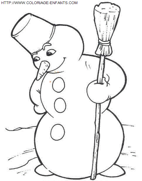 Christmas Snowman coloring