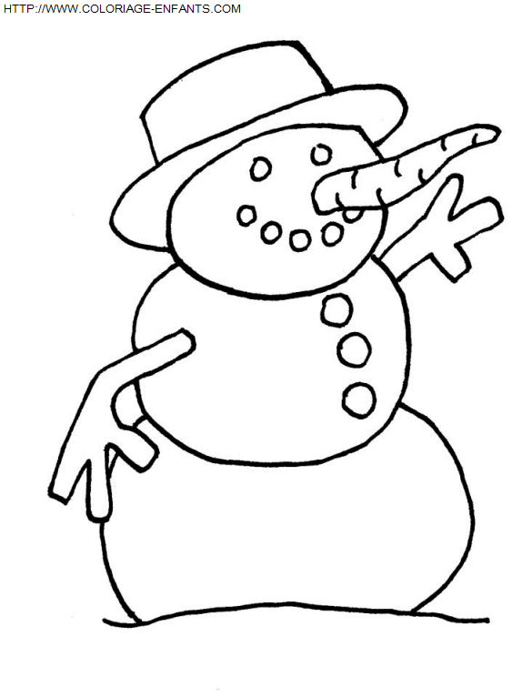 Christmas Snowman coloring