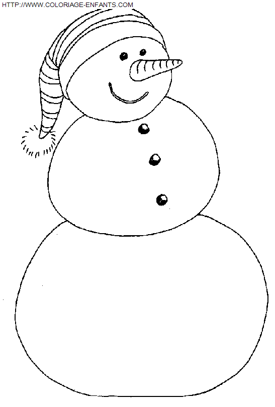 Christmas Snowman coloring