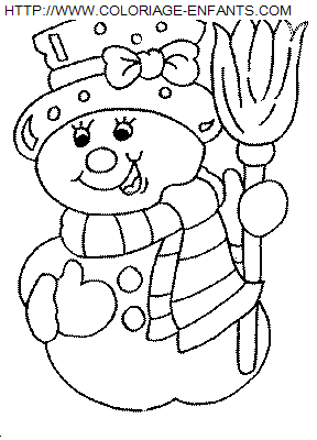 Christmas Snowman coloring