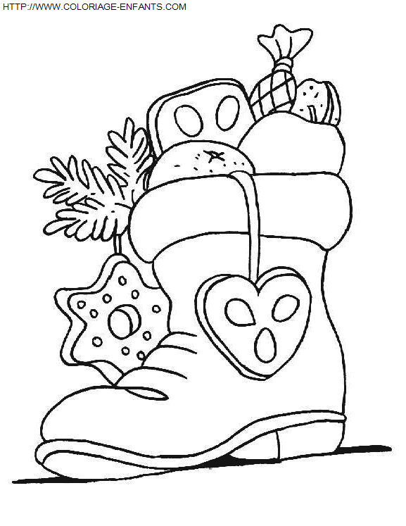 Christmas Boots coloring