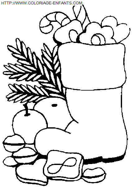 Christmas Boots coloring