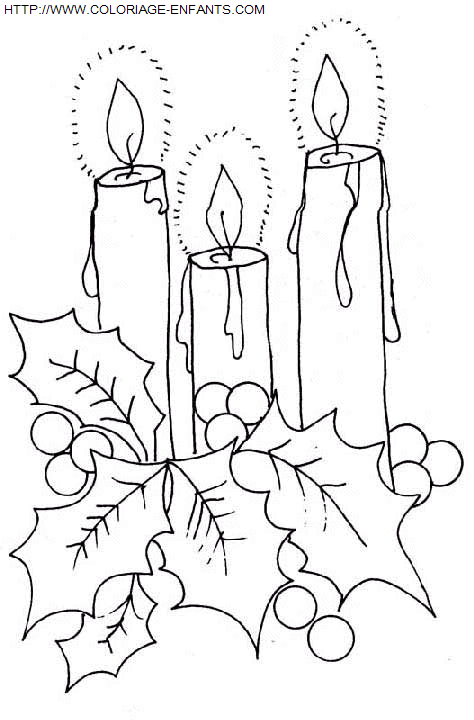 Christmas Candles coloring