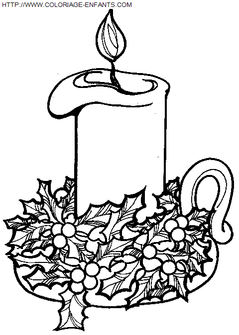 Christmas Candles coloring