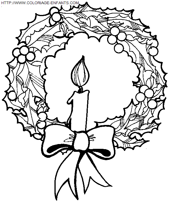 Christmas Wreaths coloring