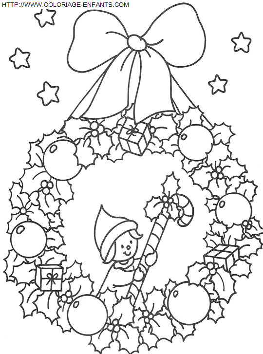 Christmas Wreaths coloring