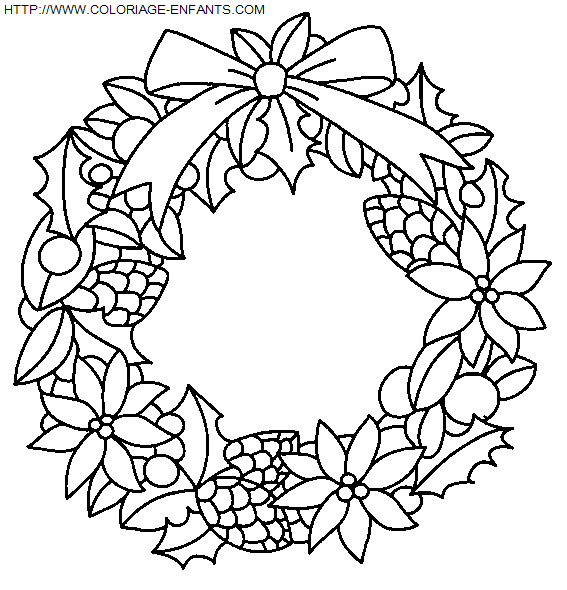 Christmas Wreaths coloring