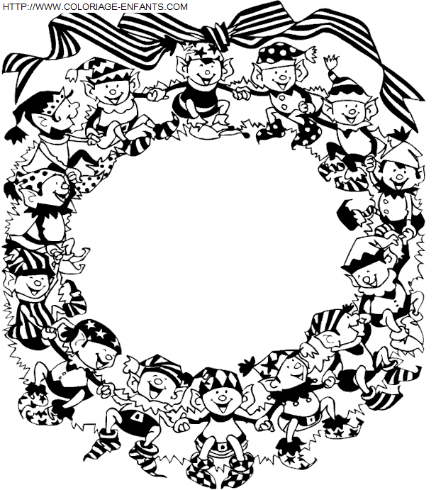 Christmas Wreaths coloring