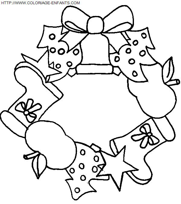 Christmas Wreaths coloring