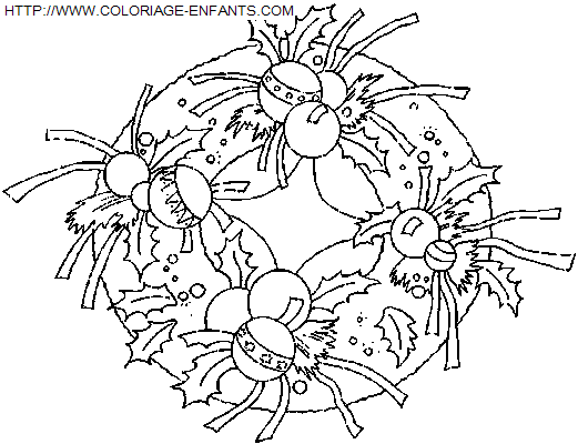 Christmas Wreaths coloring