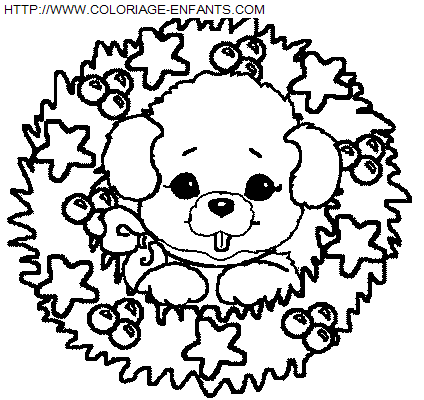 Christmas Wreaths coloring