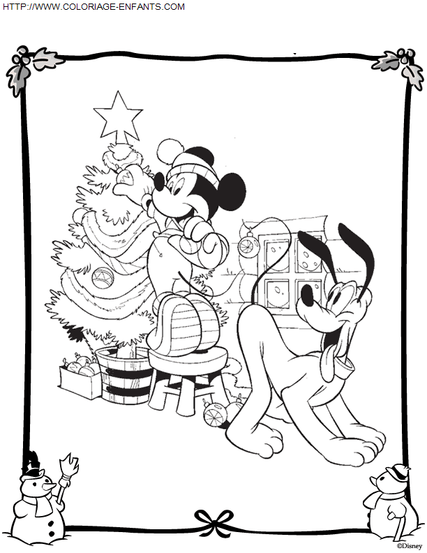 Christmas Walt Disney coloring