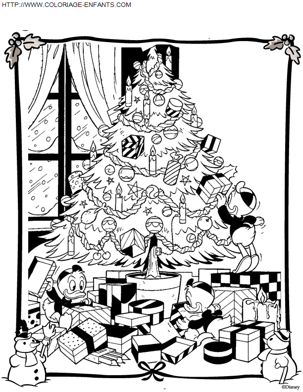 Christmas Walt Disney coloring