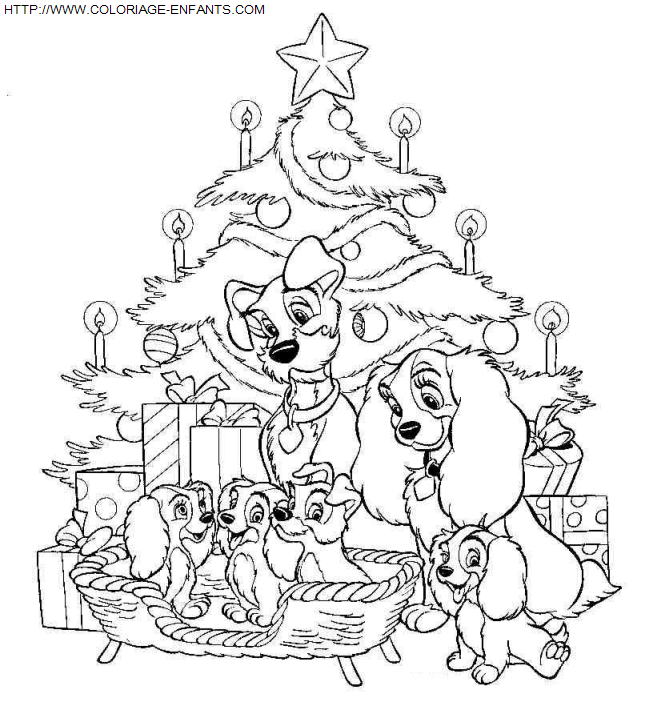 Christmas Walt Disney coloring