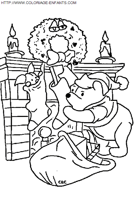 Christmas Walt Disney coloring