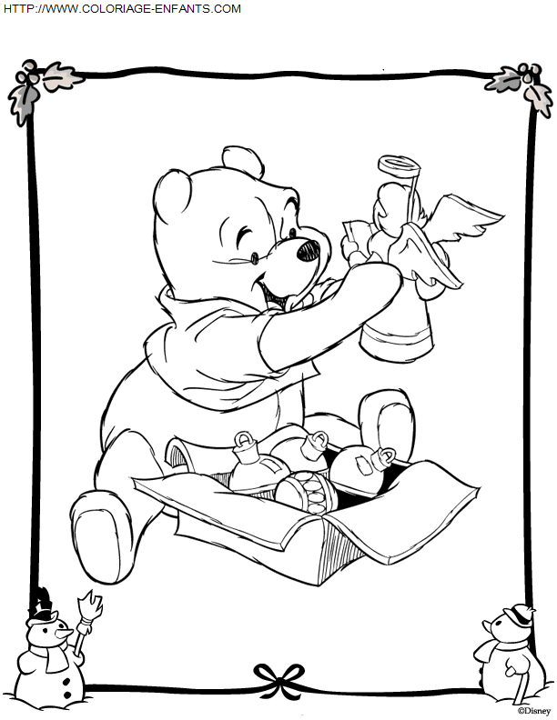 Christmas Walt Disney coloring