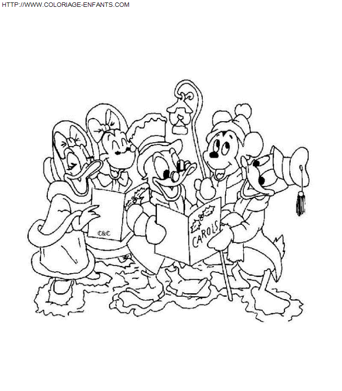 Christmas Walt Disney coloring