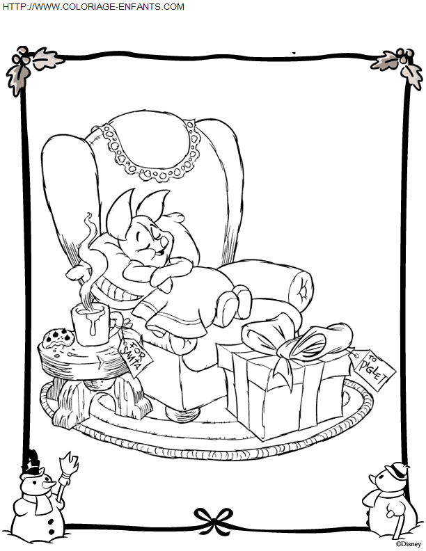 Christmas Walt Disney coloring