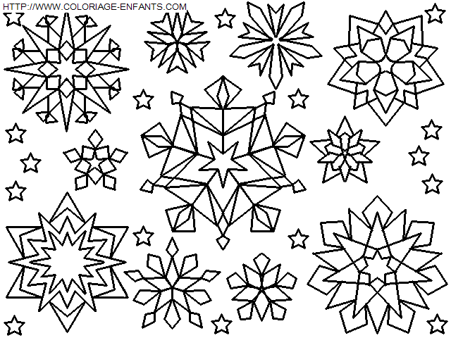 Christmas Snowflakes coloring