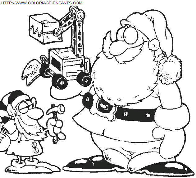 Christmas Santa Claus House coloring