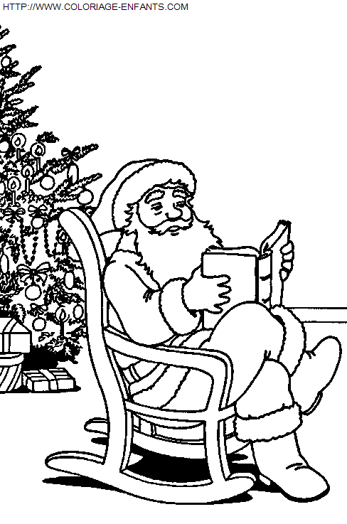 Christmas Santa Claus House coloring