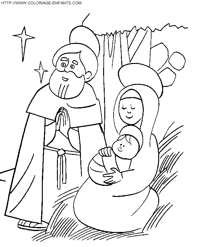 Christmas Nativity coloring