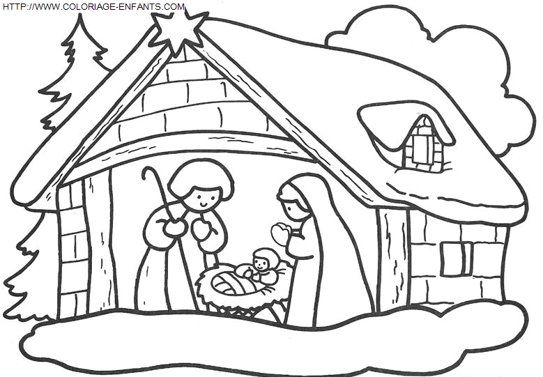 Christmas Nativity coloring