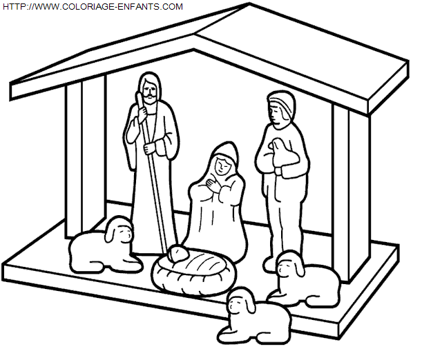 Christmas Nativity coloring