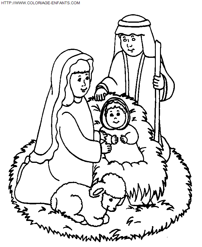 Christmas Nativity coloring