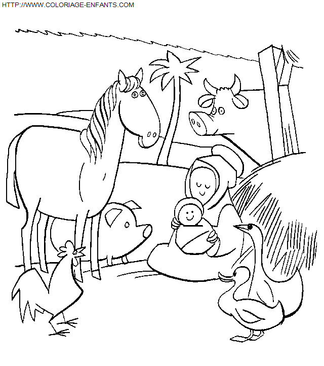 Christmas Nativity coloring