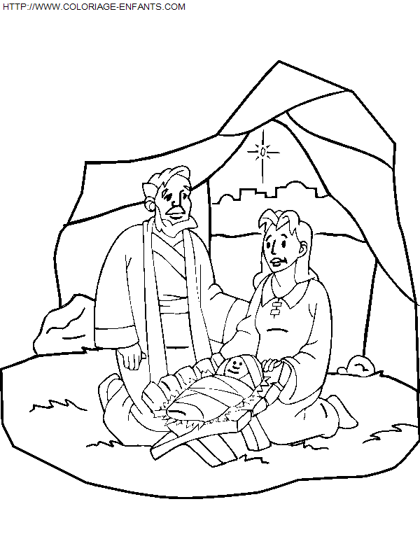 Christmas Nativity coloring