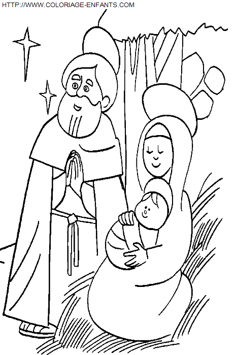 Christmas Nativity coloring