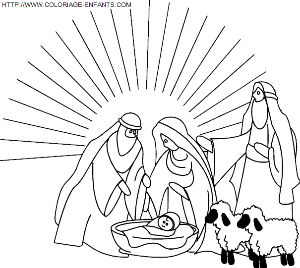 Christmas Nativity coloring