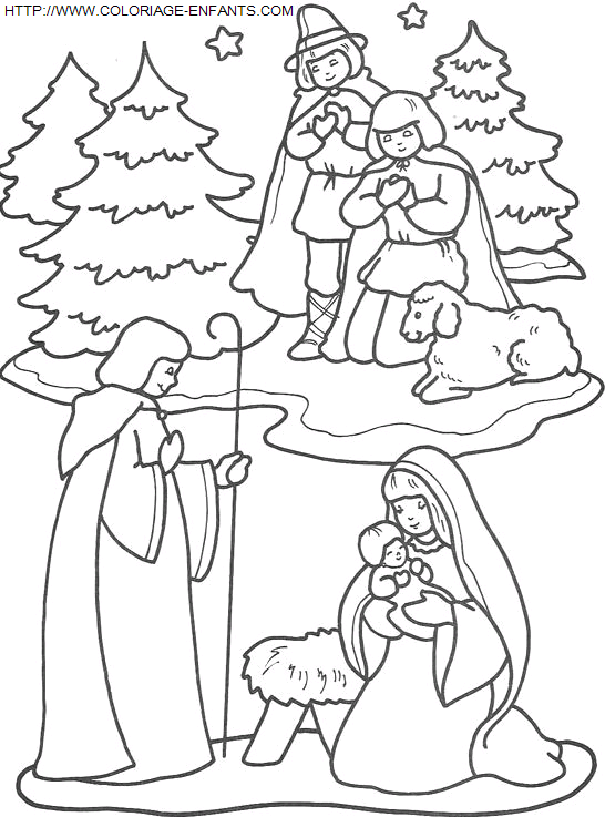 Christmas Nativity coloring