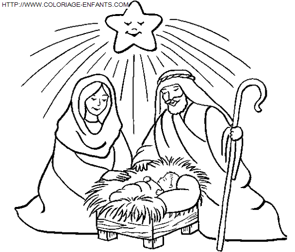 Christmas Nativity coloring