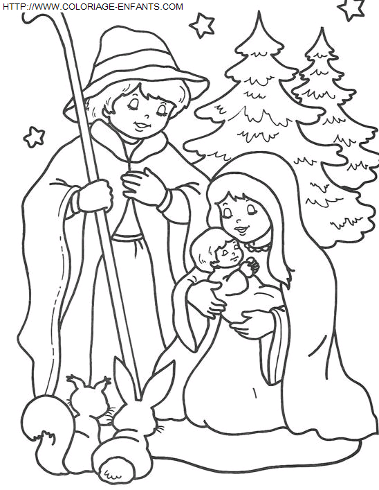 Christmas Nativity coloring