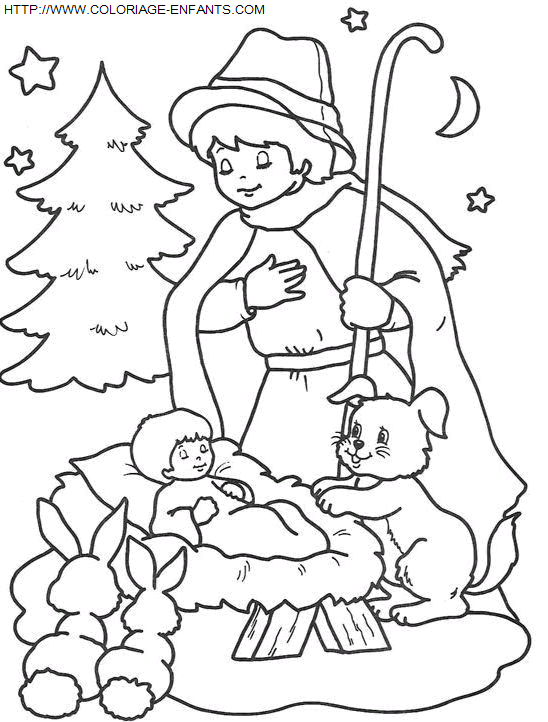 Christmas Nativity coloring