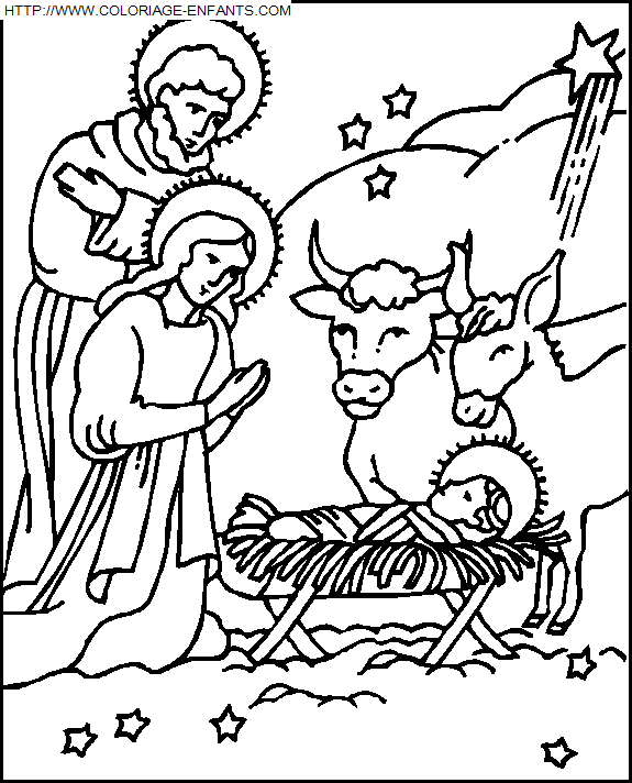 Christmas Nativity coloring