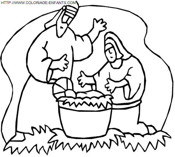 Christmas Nativity coloring