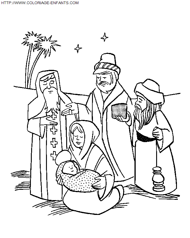 Christmas Nativity coloring