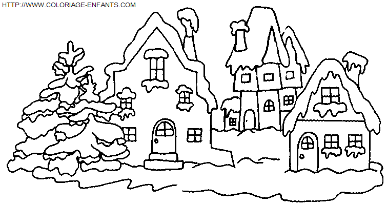 Christmas Scenery coloring