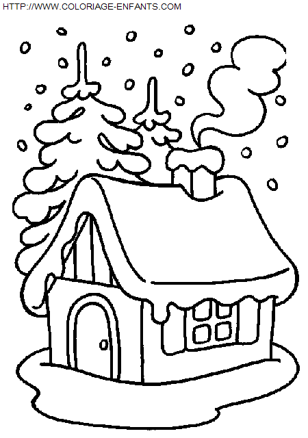 Christmas Scenery coloring